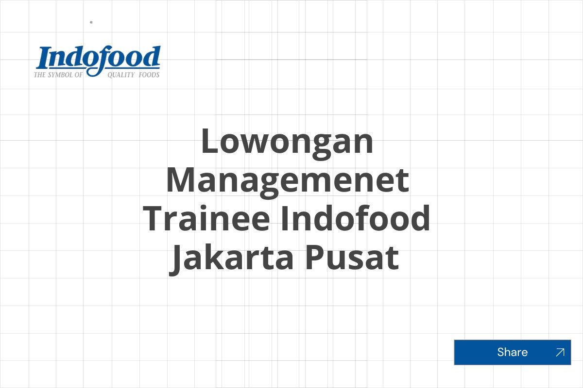 Lowongan Managemenet Trainee Indofood Jakarta Pusat