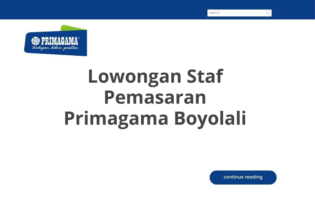 Lowongan Staf Pemasaran Primagama Boyolali