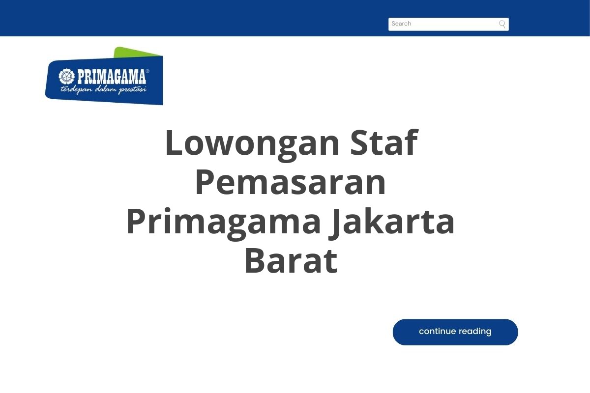 Lowongan Staf Pemasaran Primagama Jakarta Barat