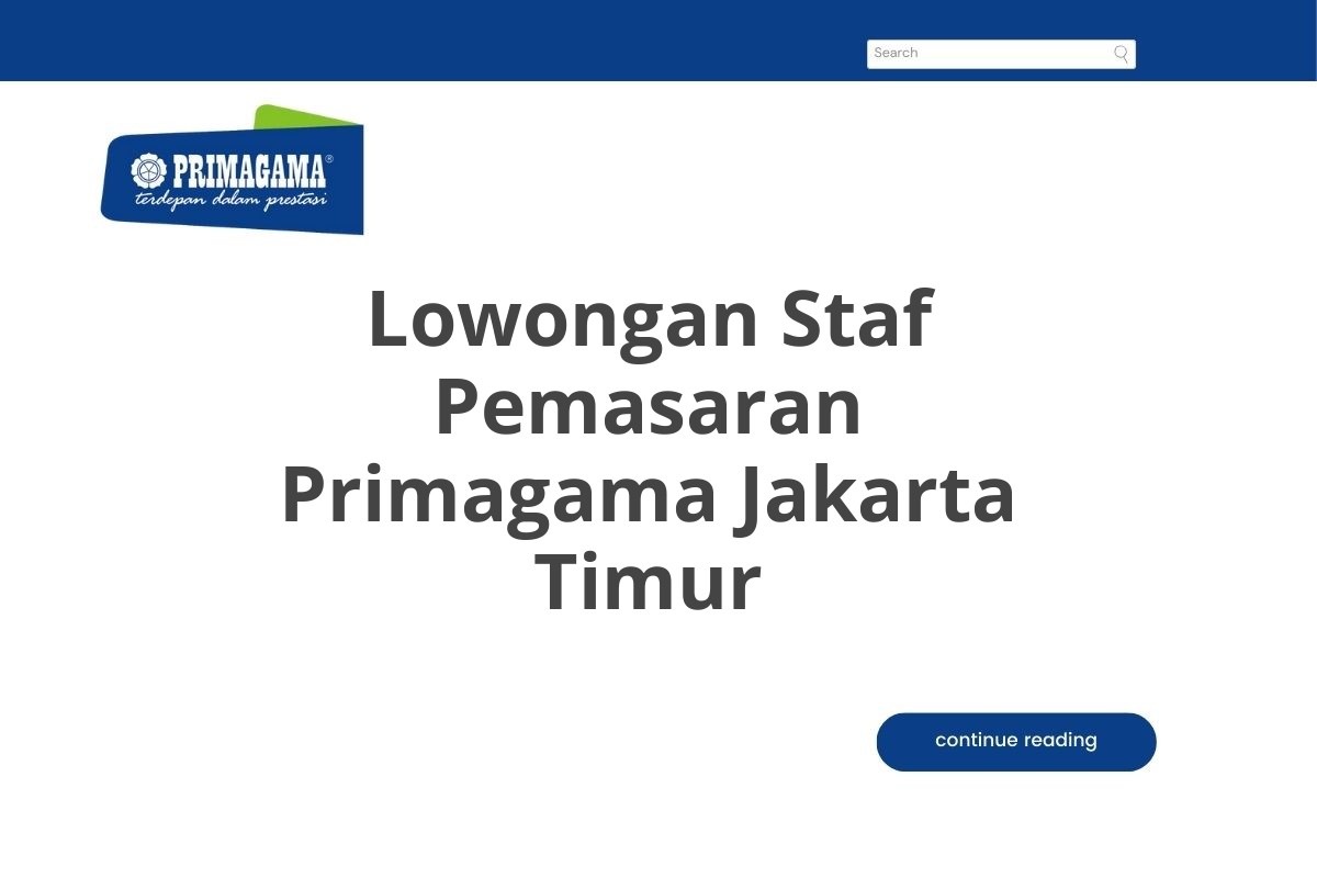 Lowongan Staf Pemasaran Primagama Jakarta Timur