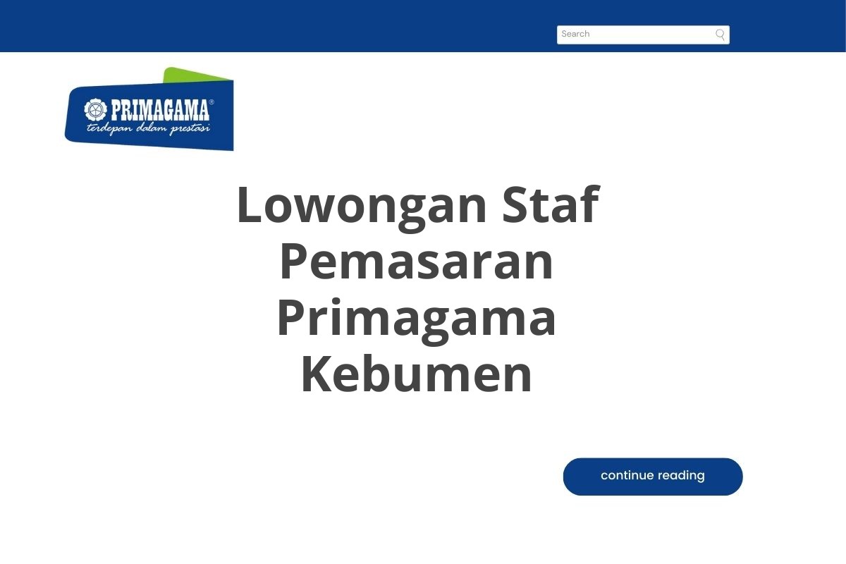 Lowongan Staf Pemasaran Primagama Kebumen