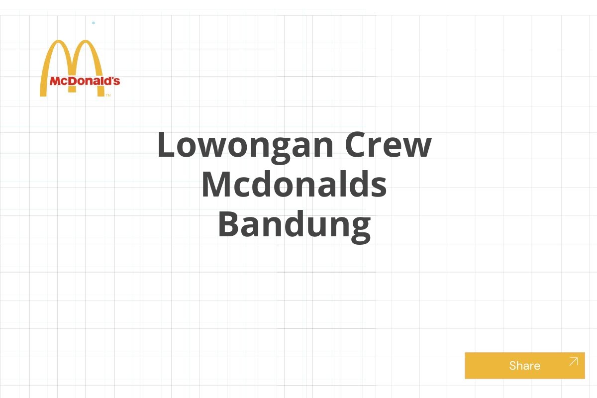 Lowongan Crew Mcdonalds Bandung