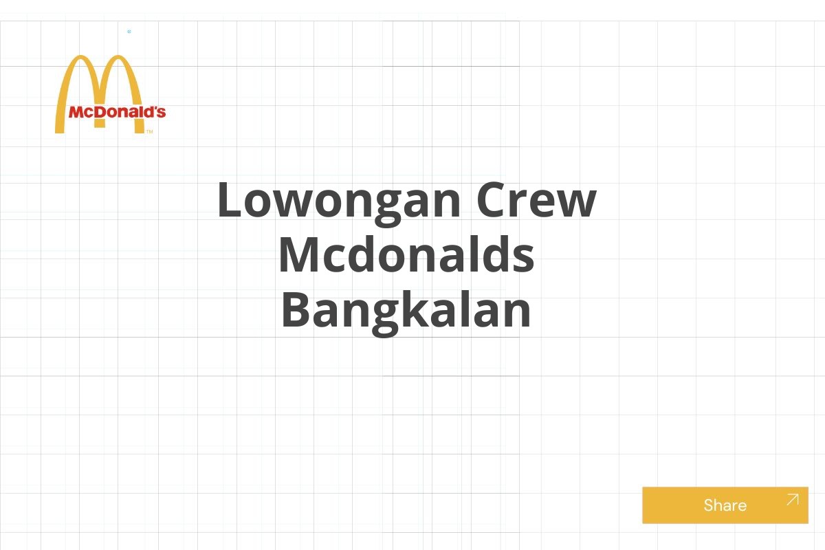 Lowongan Crew Mcdonalds Bangkalan