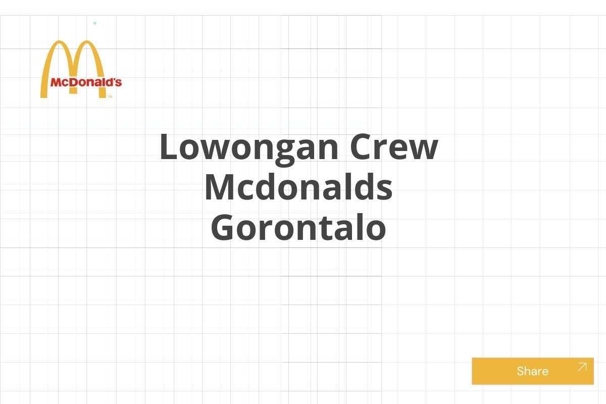 Lowongan Crew Mcdonalds Gorontalo