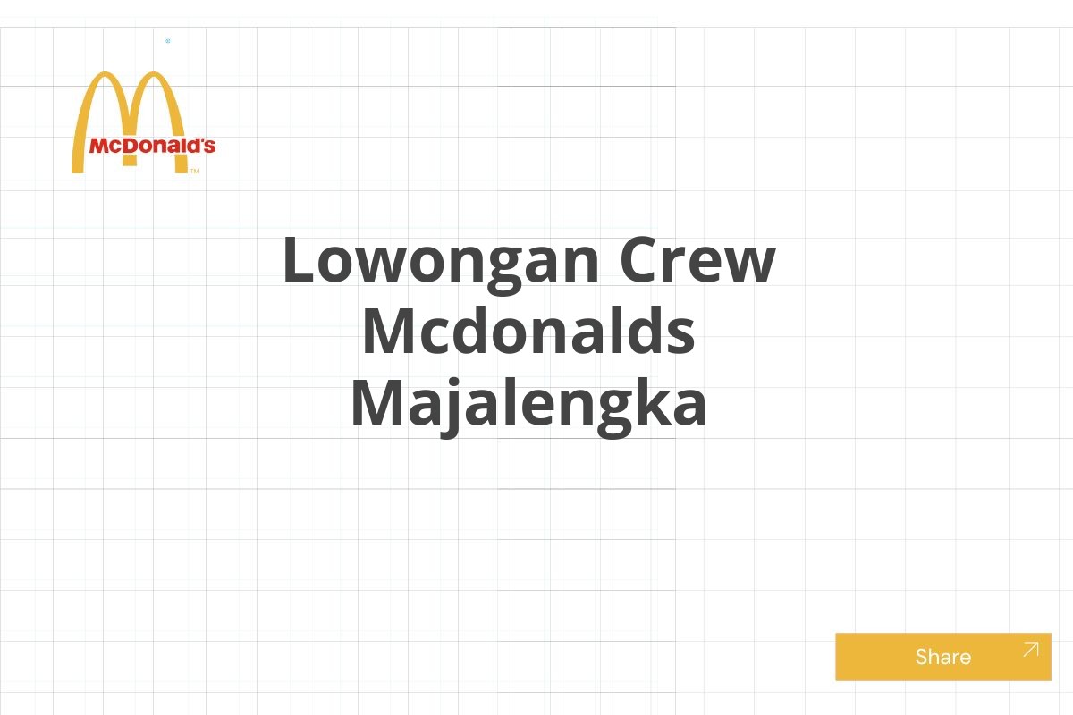 Lowongan Crew Mcdonalds Majalengka