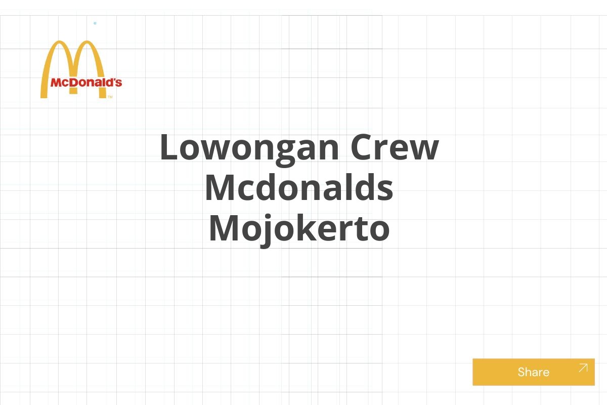 Lowongan Crew Mcdonalds Mojokerto