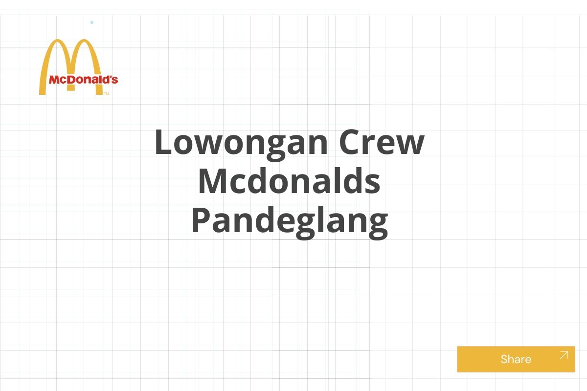 Lowongan Crew Mcdonalds Pandeglang