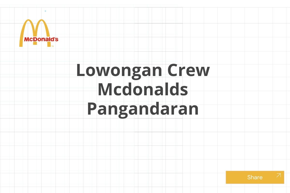 Lowongan Crew Mcdonalds Pangandaran