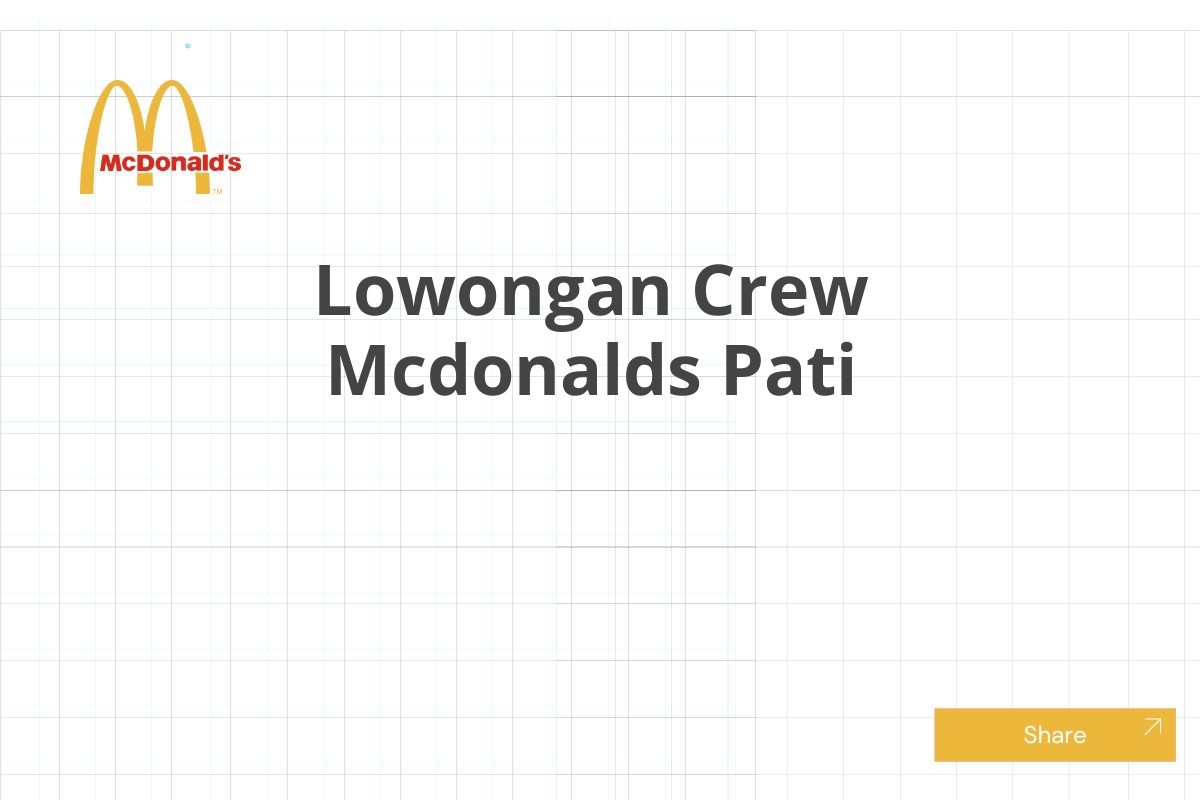 Lowongan Crew Mcdonalds Pati