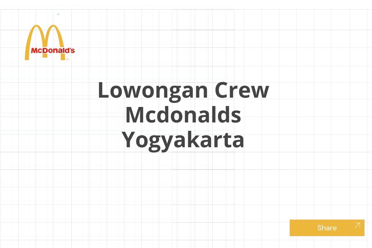 Lowongan Crew Mcdonalds Yogyakarta